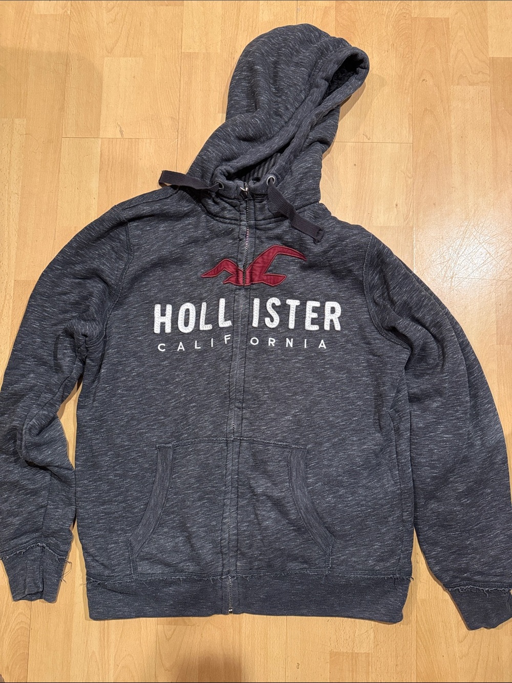 Hollister Men's Dark Gray Sherpa lined jacket